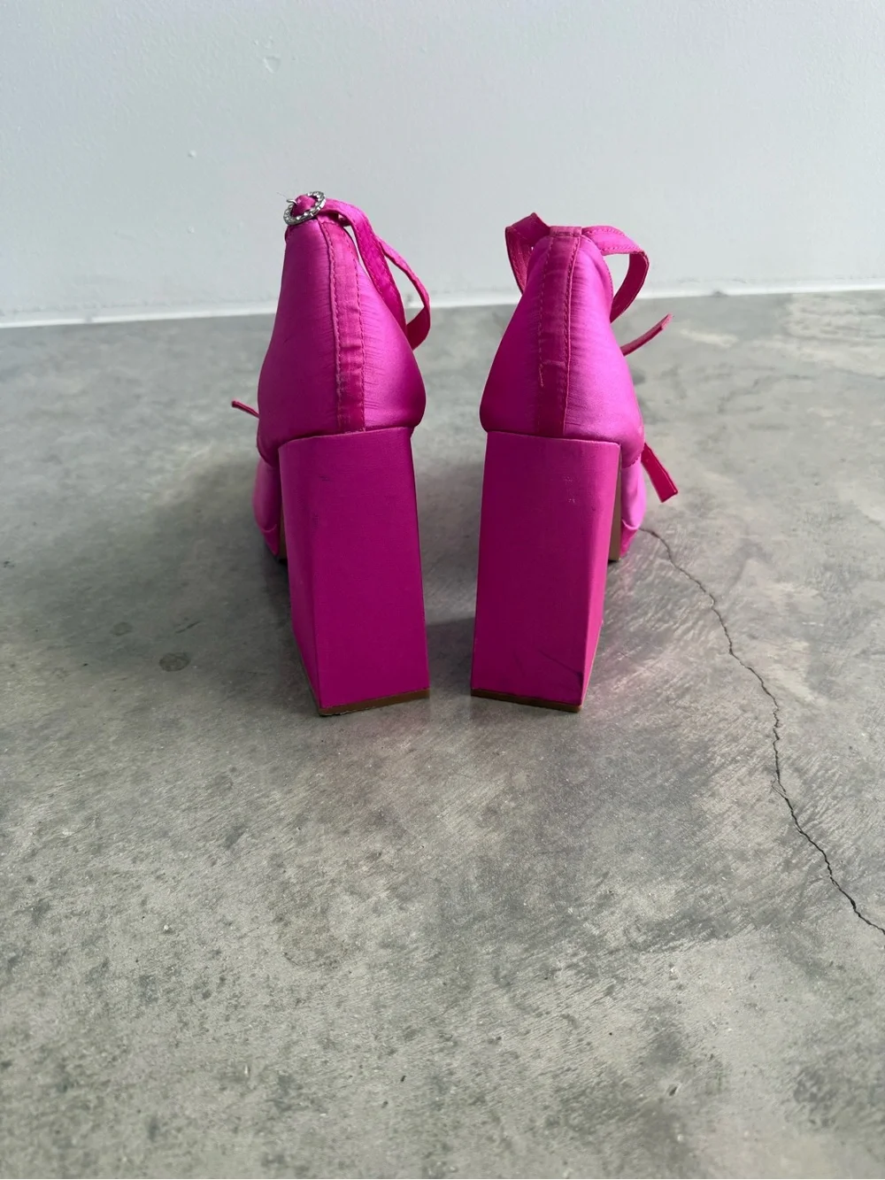 Nasty Gal Fuchsia Platform Mary Jane Heels
